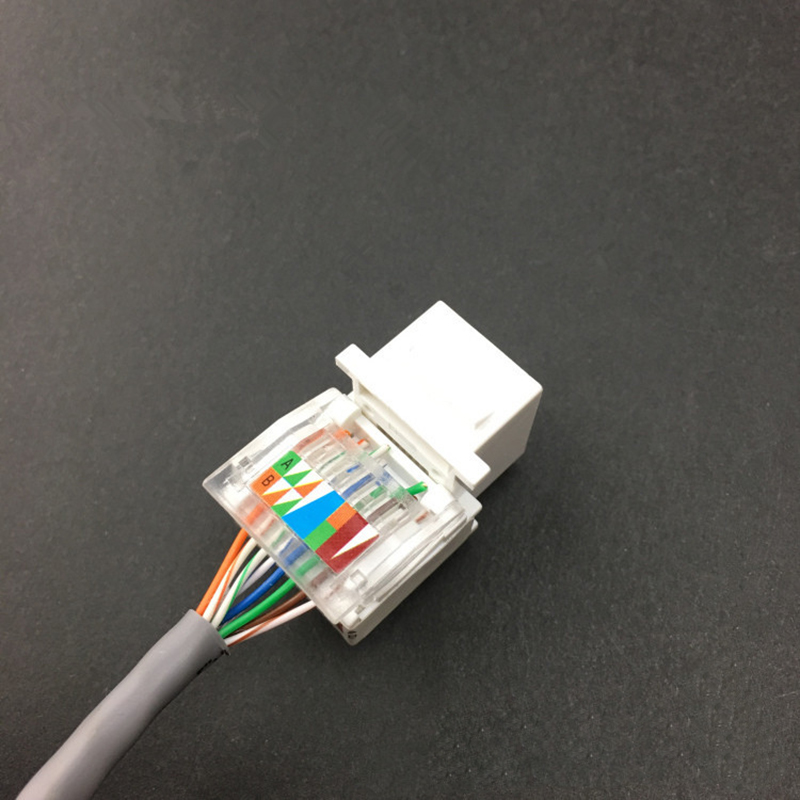 OULLX CAT5E CAT6 Network Module Panel UTP Tool-Free RJ45 Connector Cable Adapter For AMP Computer Outlet Adapter Keystone