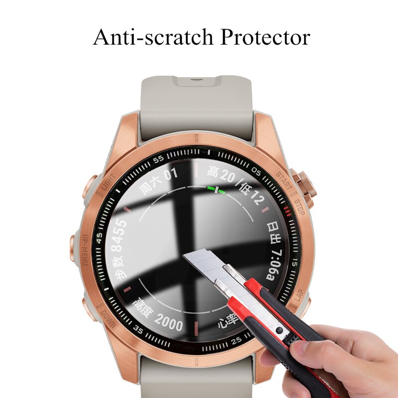 Screen Protector for Garmin Fenix 7 7S 7X Smart Watch 3D Curved Edge Full Screen Soft Protective Film (Not Glass)