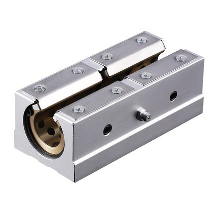 Lengthened standard open type box-type linear slider bearing SBR16LUU slider, copper sleeve plus dustproof-L, steel protection-L