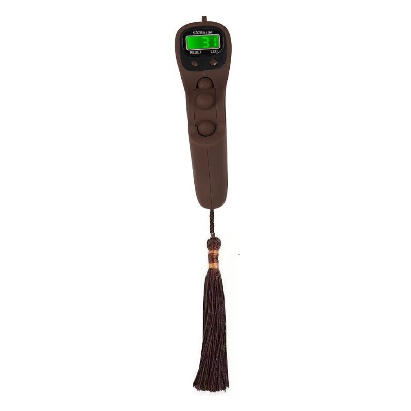 Portable Handheld Digital Beads Counter with Backlight Finger Game Toy Manual Reset Decompression Relaxation Tool for Meditation: Auburn