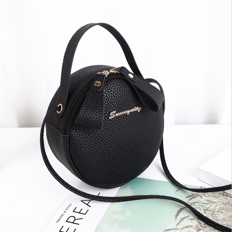 Vrouwen Telefoon Tas Mini Pu Lederen Circular Handtas Eenvoudig Messenger Tassen Voor Vrouwen Vrouwelijke Crossbody Tassen Portemonnee