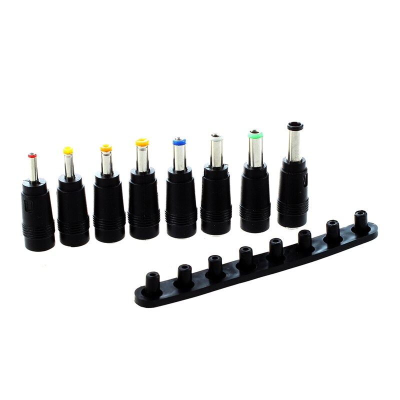 8 Sets Universele Jack Dc Power Plug Converter Met Mx17 Usb Tester Voltmeter Ampèremeter Capaciteit Monitor (Blauw)