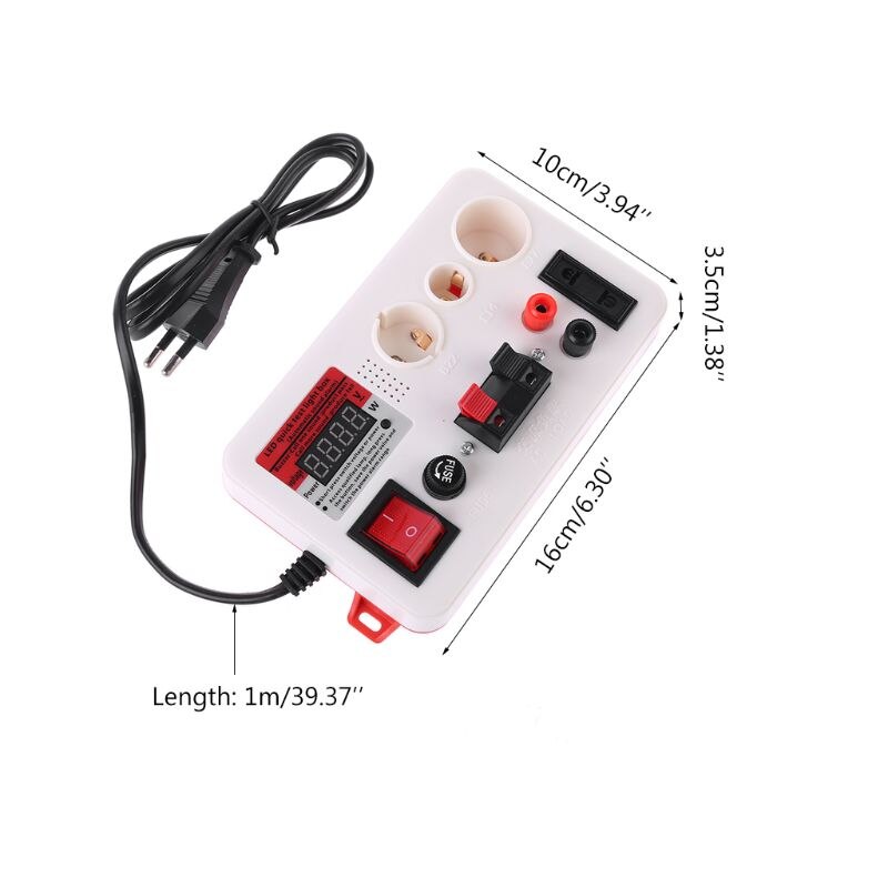 Caja de luz LED de prueba rápida, probador de potencia de voltaje para E27, B22, E14, bombilla con Zumbador