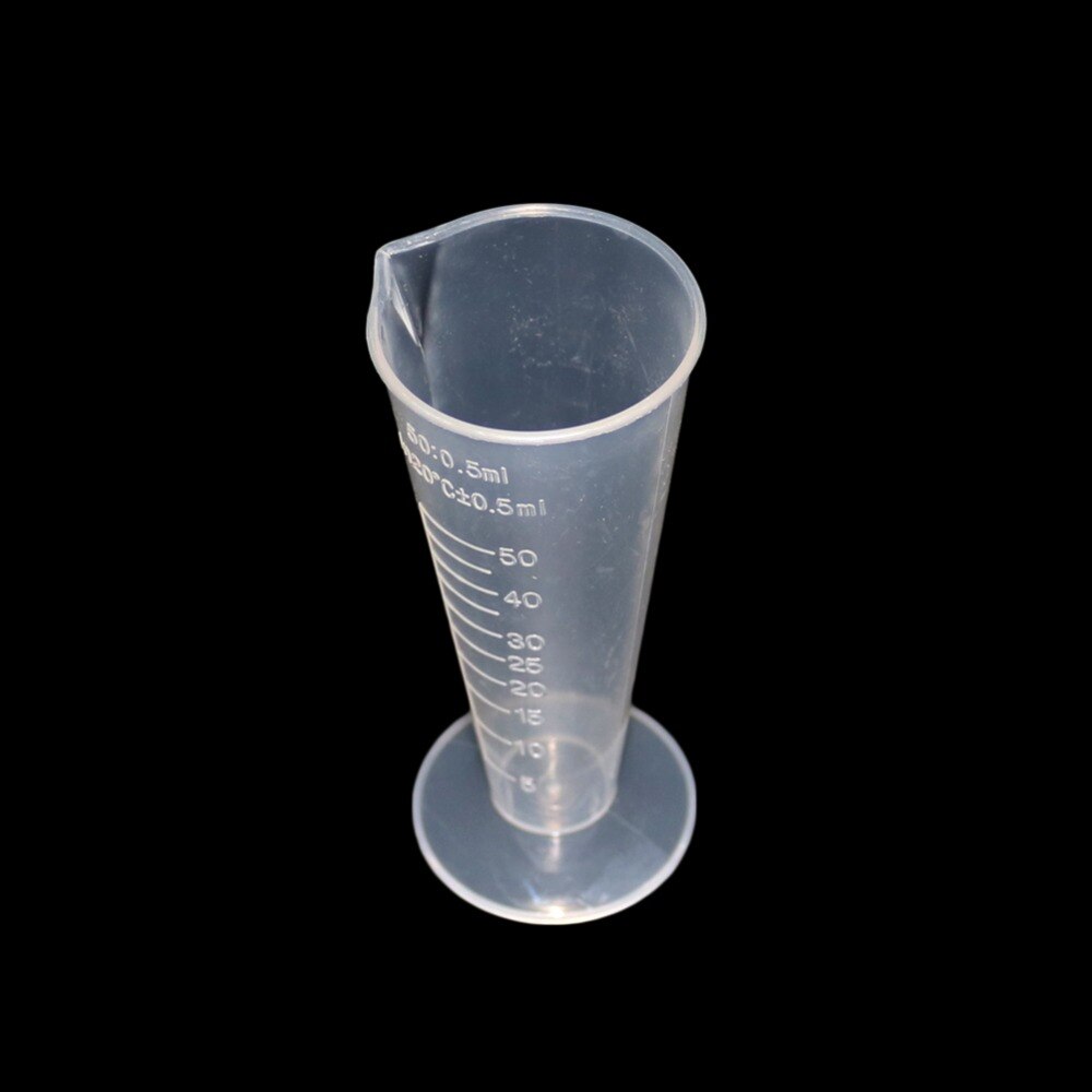 50ml Translucent Plastic Cone Measuring Cylinder Graduated Cylinders Lab Supplies Laboratory Tools School Lab Accessories 2 Pcs