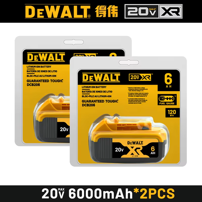 100% original DEWALT 20V battery, dewalt power tool DCB606, DCB205，DCB206，DCBGene，DCB200 MAX，20V，60V， 6AH,9AH,dewalt batteries: green
