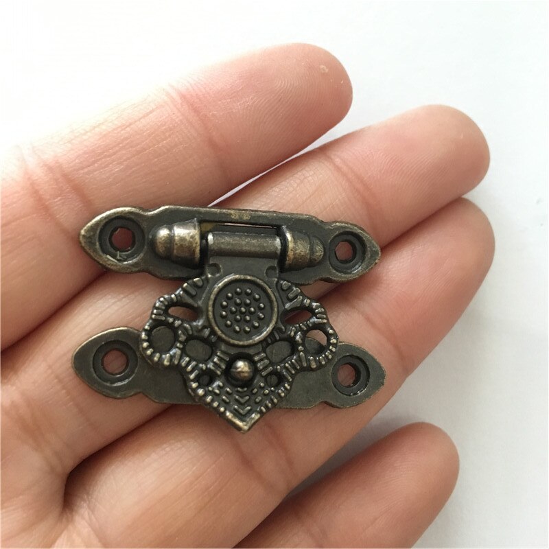 2 stuks Antieke Alloy Decor Sieraden Trinket Houten Doos Hasp Sluitingen Klink Haak, 35*25mm