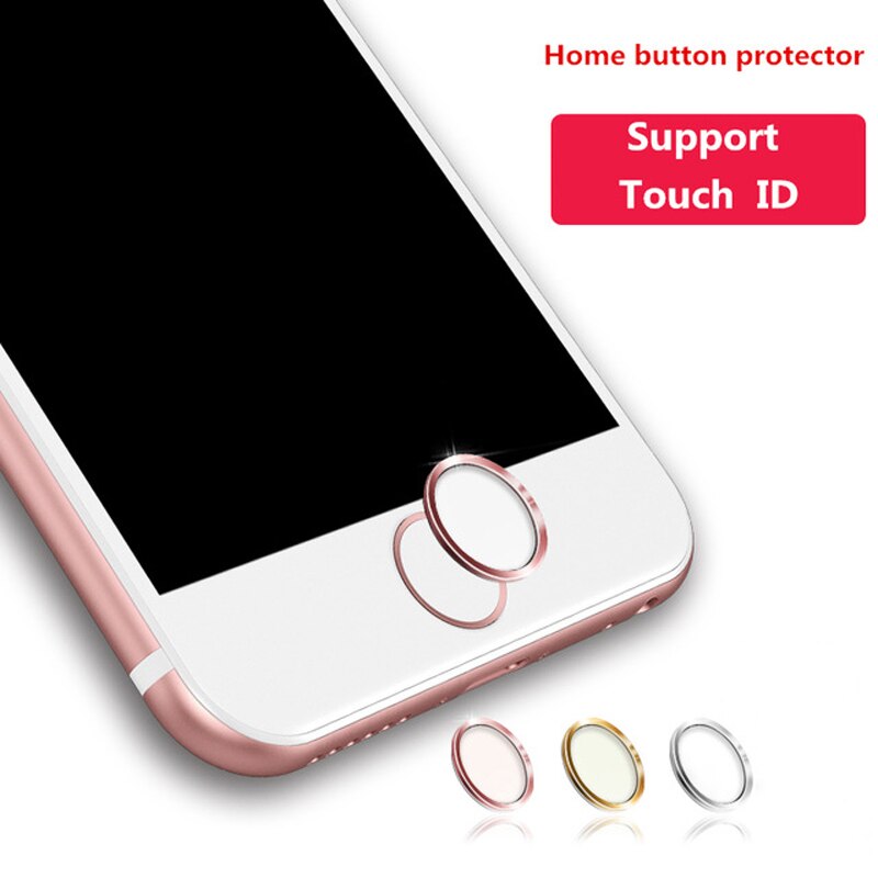 2 stuks Aluminium Touch ID Home Button Sticker Voor iPhone 7 8 6 6s Plus 5s 5 SE apple Telefoon Stickers Met Vingerafdruk Identificatie