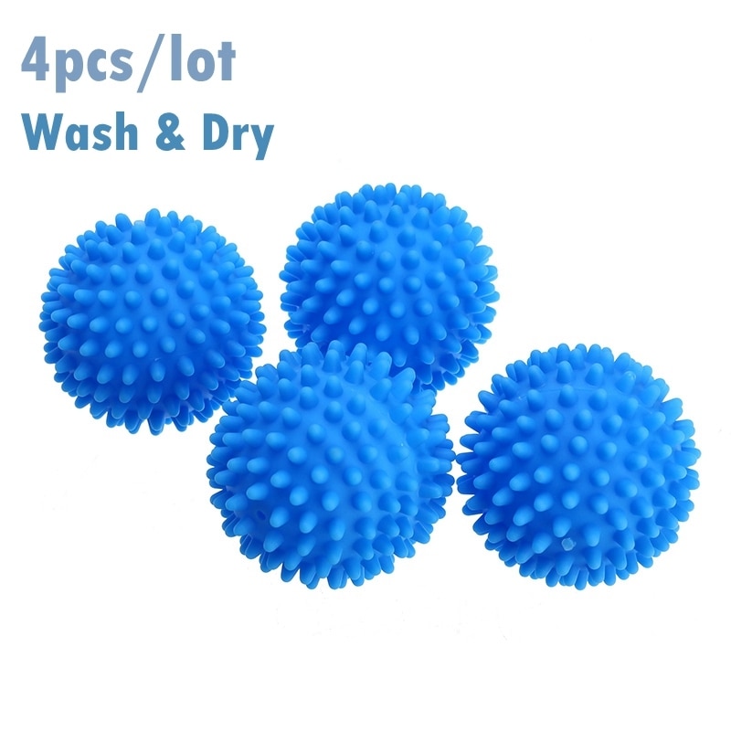 4pcs/lot PVC Balls Reusable Clean Tools Laundry Washing Fabric Ball Dry Laundry Products Batheroom Washing Ball