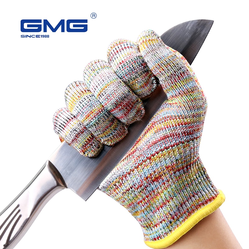Anti Cut Proof Handschoenen GMG Multicolor HPPE Food Grade Voor Keuken Anti Cut Handschoenen Snijbestendige Handschoenen