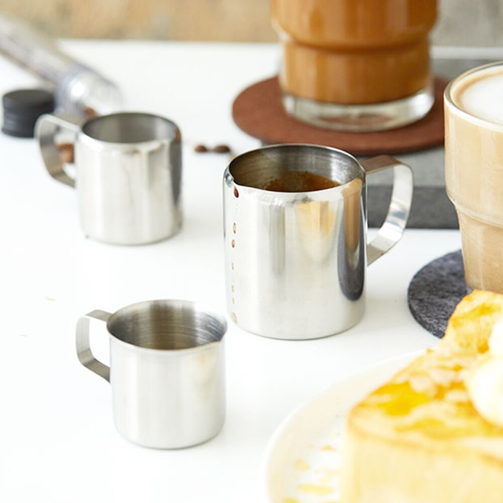 Mini Stainless Steel Milk Pitcher Cup Coffee Jug Cappuccino Latte Art Pitcher Frothing Steam Cup Milk Pot Coffee Accessories