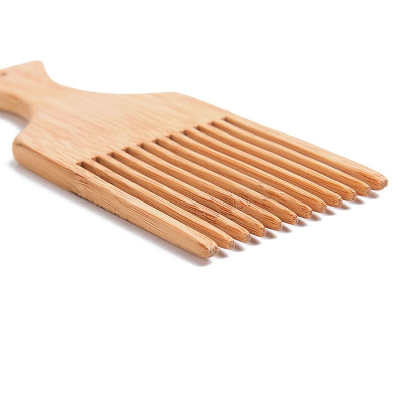 Houten Baard Kam Hout Olie Haar Pick Kam Baard Pick Kam Houten Haar Picks Niet-Statische Lange Tand Detangling kam Voor Vrouwen Mannen