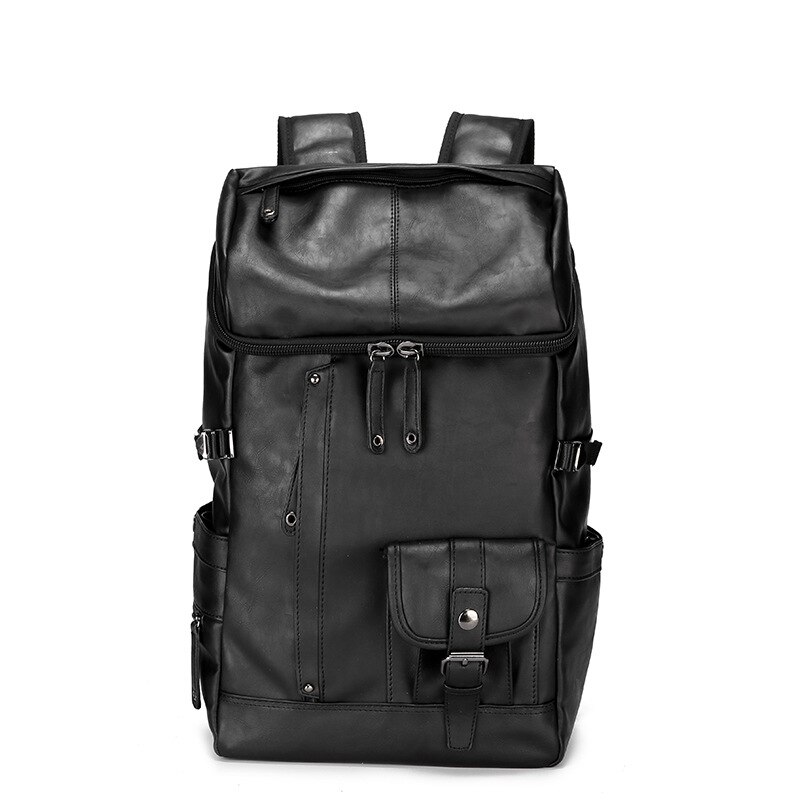 Kampagner preppy stil herre rygsæk mandligt mærke laptop notebook rygsække til mænd pu leter rygsæk store skoletasker: Default Title