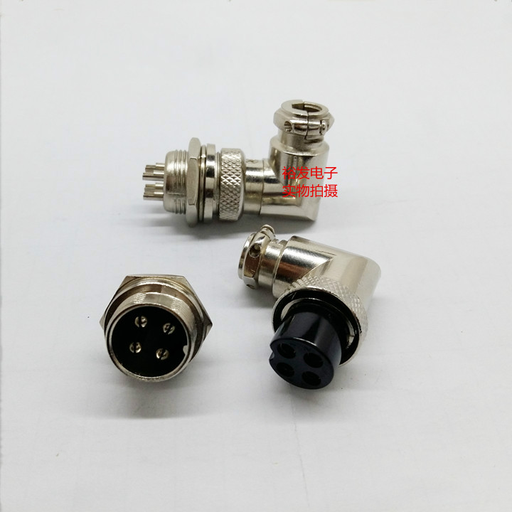 good elbow right angle Aerospace Plug GX16 2 3 4 5 6 7 8 9 10 Core Pins Connector opening 16mm Aviation plug