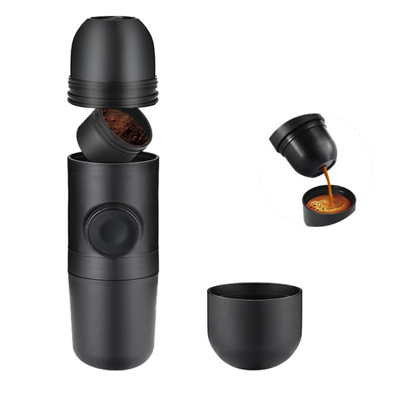 Mini Coffee Machine Fortable Holdheld Coffee Maker for Home Office Travel Manual Pressing Espresso Manually Coffeee Machine