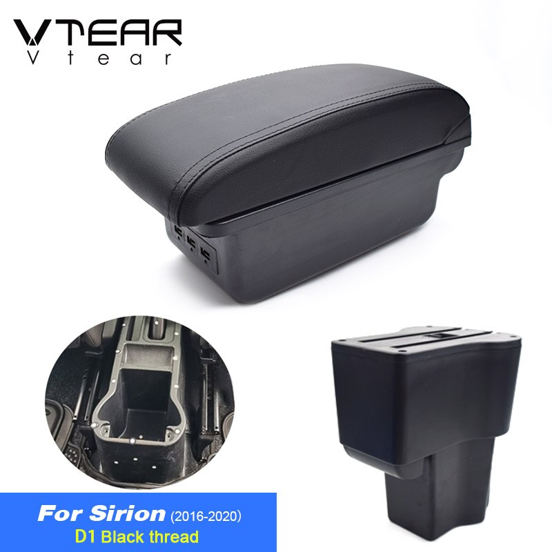 Vtear For Daihatsu Sirion Armrest Interior Center Console Storage Box Arm Rest Car-Styling Decoration Accessories Parts: 16-20 D1 Black