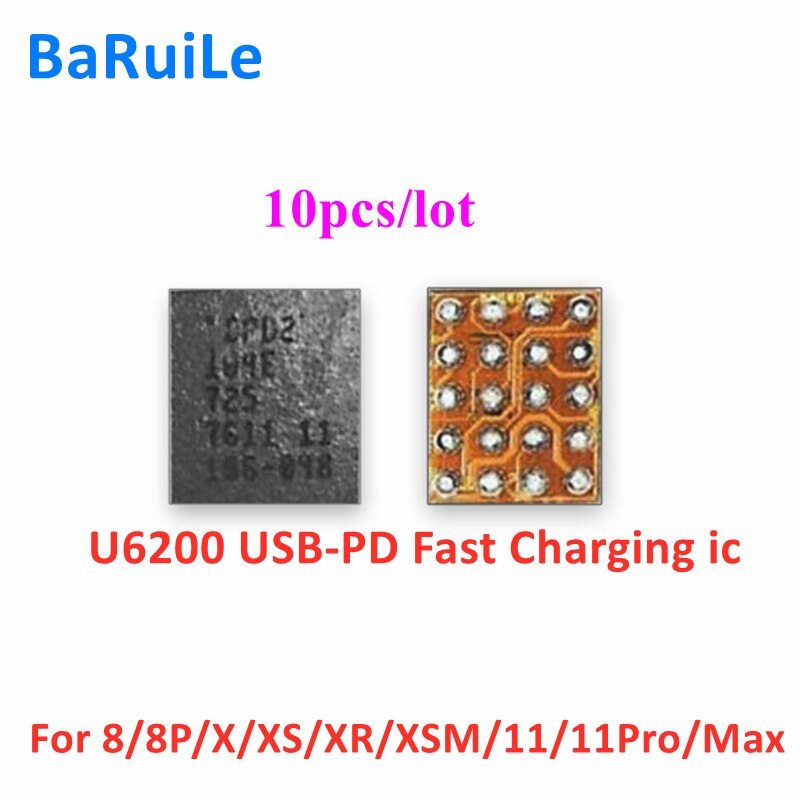 Baruile 10Pcs U6200 CPD2 Voor Iphone X/Xr/Xs/Max 8 8Plus 11 Pro Max 11 P 11 USB-PD Snelle Lader Opladen Ic