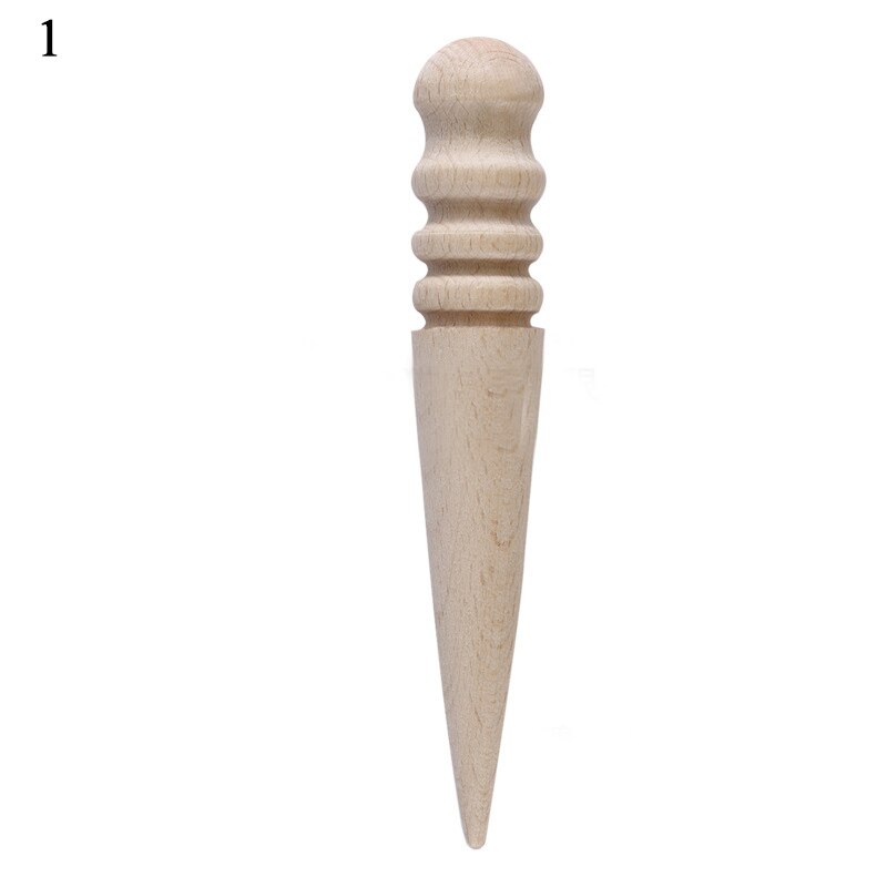 Hand Made Multi-Size Wood Slicker Leather Solid Wood Round Burnishing Edge for Polished Edge Leather Craft Working Tool