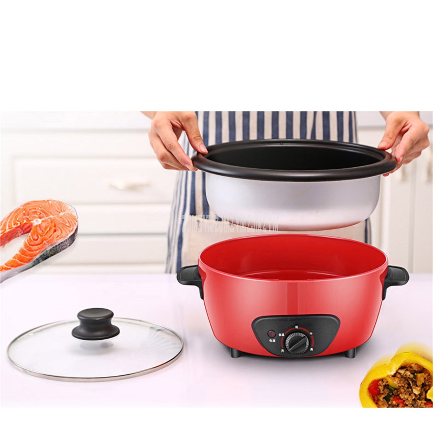 4L Electric Pot Multi Cooker Pot Separatable Non-stick Coating Electric Cooking Machine Stewing Hotpot Cooker 1450W RHG-40A1