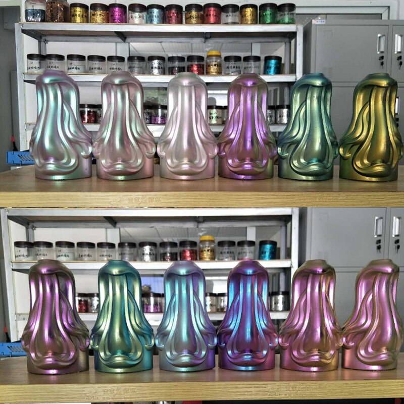 YB96 pigmentos de camaleón pintura acrílica polvo camaleón tinte de recubrimiento para coches artesanías decoración de uñas suministros de pintura 10g