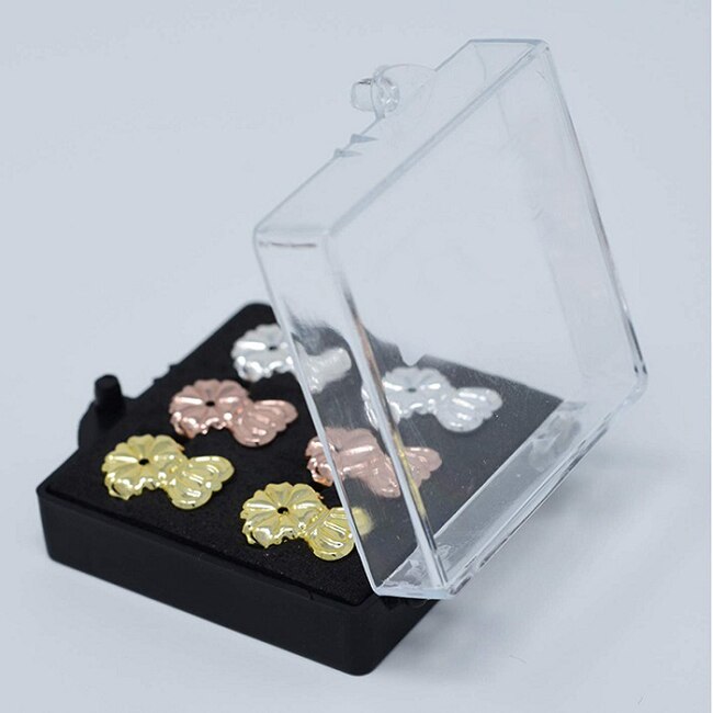 Boucles d'oreilles arrière en forme de couronne pour femmes, support couleur argent, élévateur à Lobe en forme de cœur, accessoires adaptés,: Black