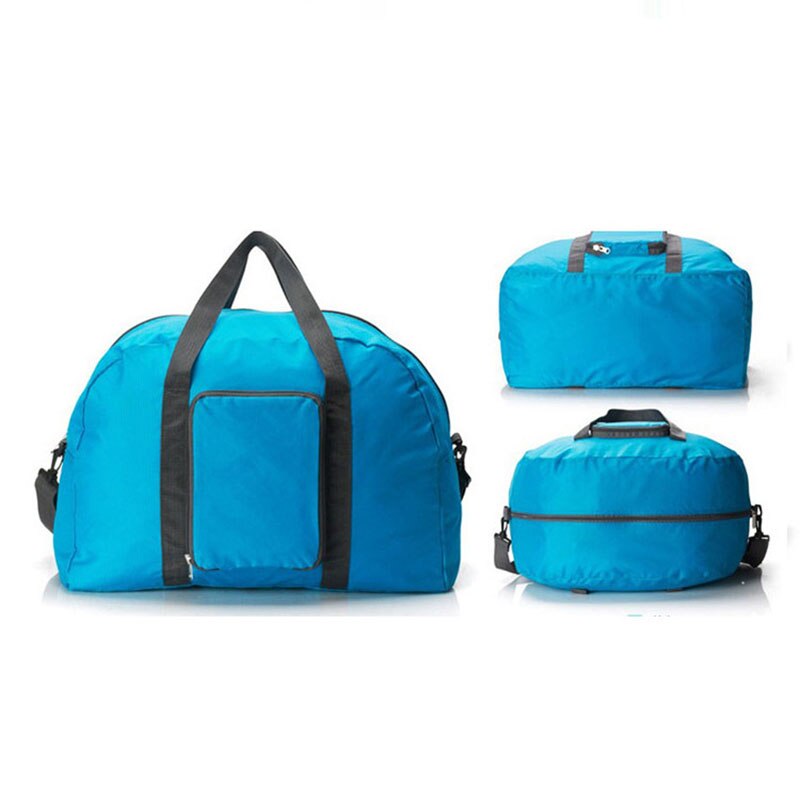 Bolso de mano de impermeable de gran capacidad con acabado plegable para ropa portátil de viaje de sueño de Mara: B Blue