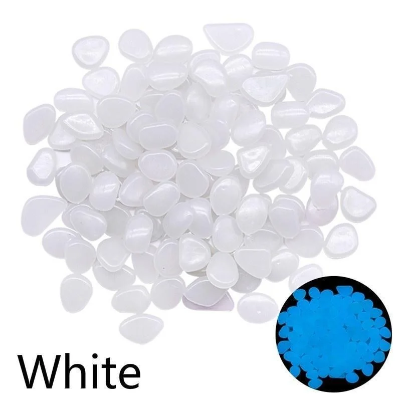 Pedras luminosas que brilham no escuro, pedras brilhantes, passarelas ao ar livre, casa, jardim, quintal, decoração, tanque de peixes, pedras de seixo: L / Verde exército