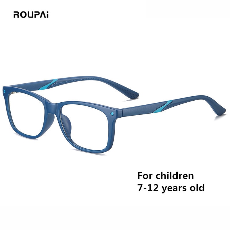 ROUPAI-gafas de sol con luz azul para niños y niñas, anteojos para juegos de ordenador con luz azul, con bloqueo de radiación