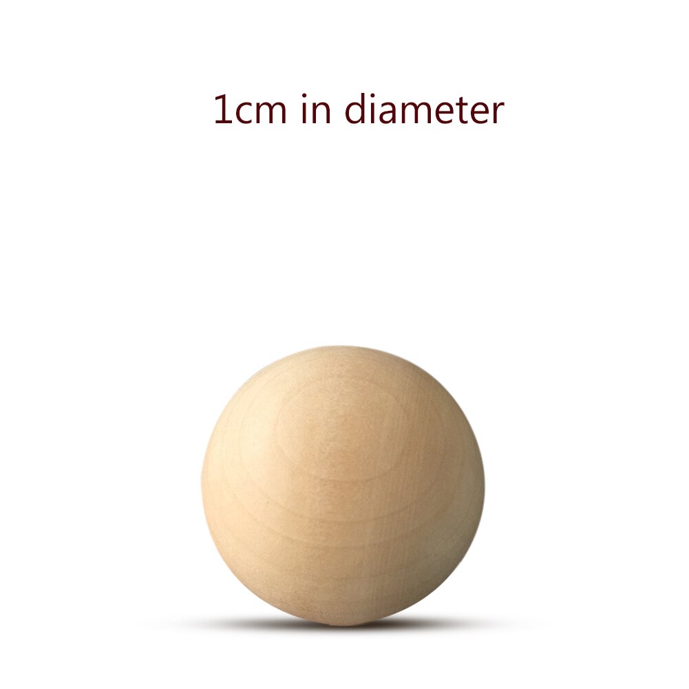 Solid Wooden Round Ball Manual DIY Accessories Wooden Colorful Big Painted Ball Decoration: 1cm