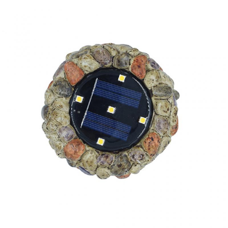 LED Solar Stone Lamp Outdoor Waterproof Simulation Stone Underground Light Solar Garden Courtyard Lawn Light: A