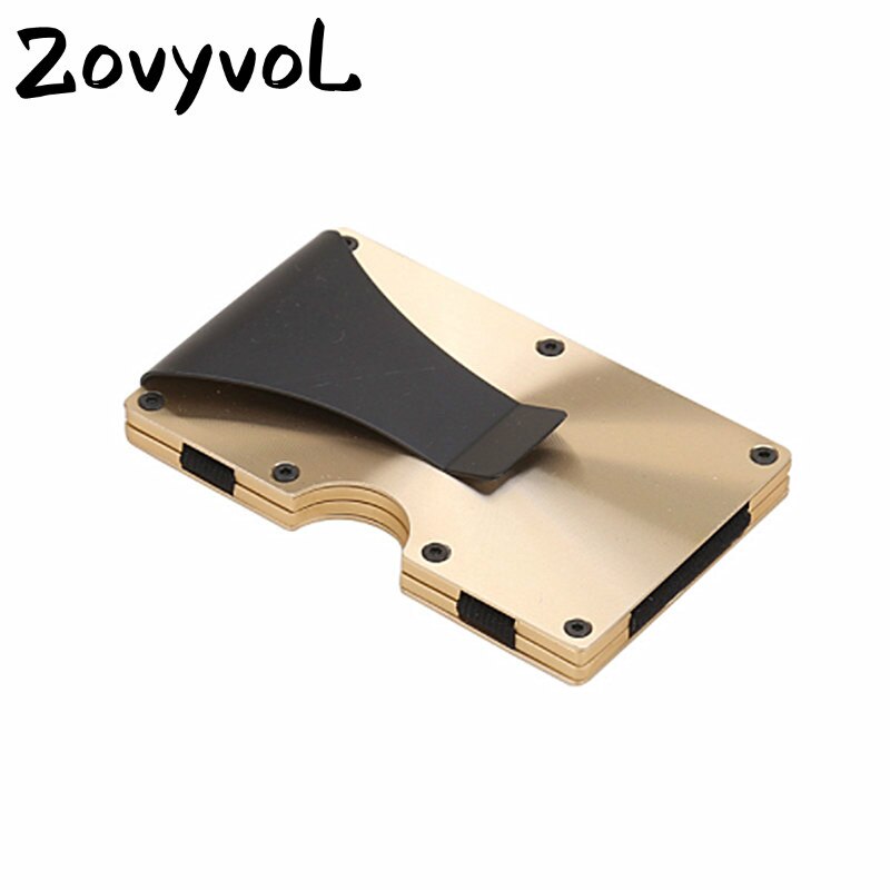 ZOVYVOL Unisex Metal Card ID Holder RFID Slim Business Card Holders Card Holder Automatic Brand Famous Credit Card Holder