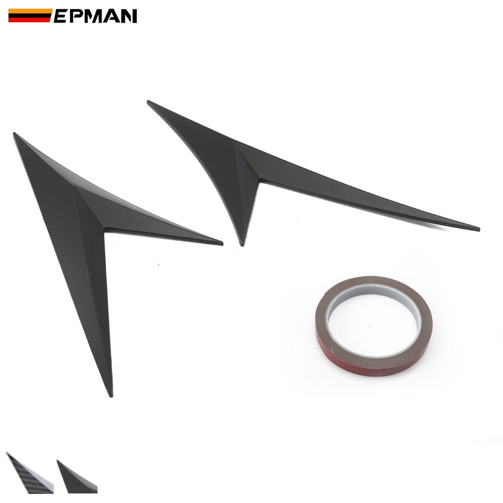 Epman 2 Pcs Universal Fit Voorbumper Lip Diffuser/Canard/Splitter Vinnen Body Spoiler Canards Valentie Chin EPPD004