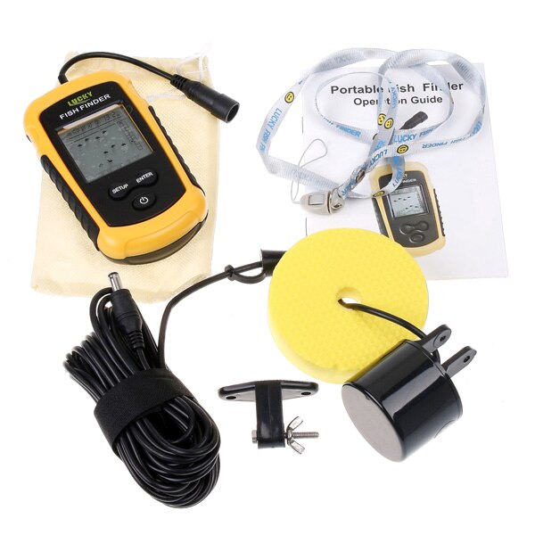 GLÜCK FF1108-1/FFC1108-1 Fisch Finder Alarm 100M Tragbare Sonar LCD Fisch Finder Angeln locken Echolot Angeln Finder