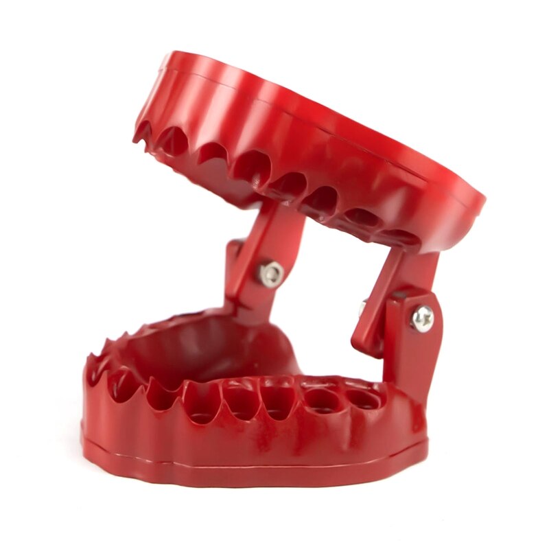 Denture Drill Magnetic Bit Holder Screwdriver Bit Organizing Holder Teeth Model Driver Bit Holder Hold up 28: Red