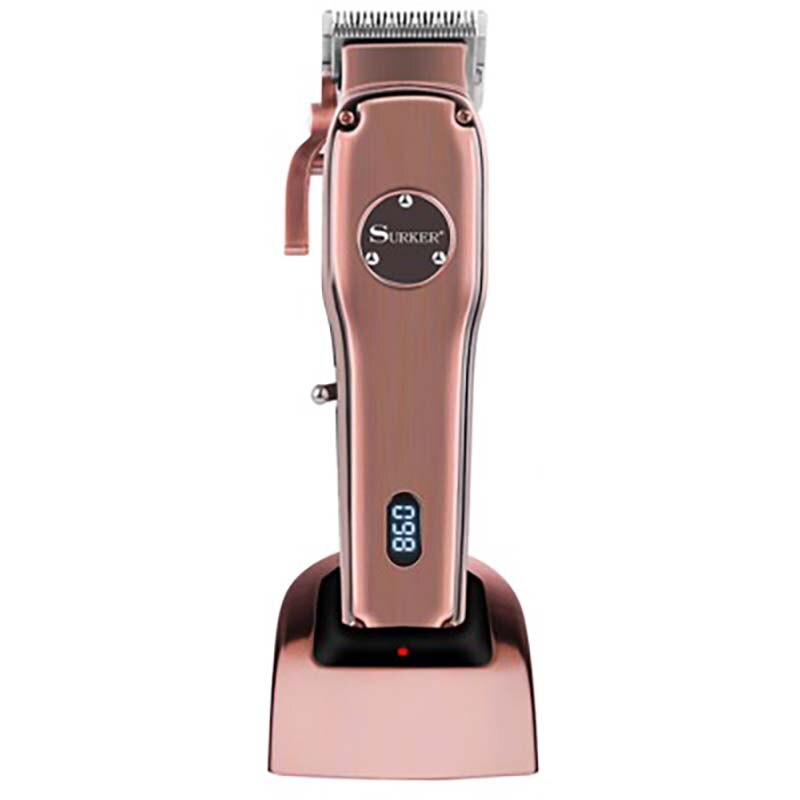 Tondeuse à cheveux de coiffeur tout en métal tondeuse à cheveux électrique professionnelle hommes coupe-cheveux sans fil machine coupe-cheveux base de charge