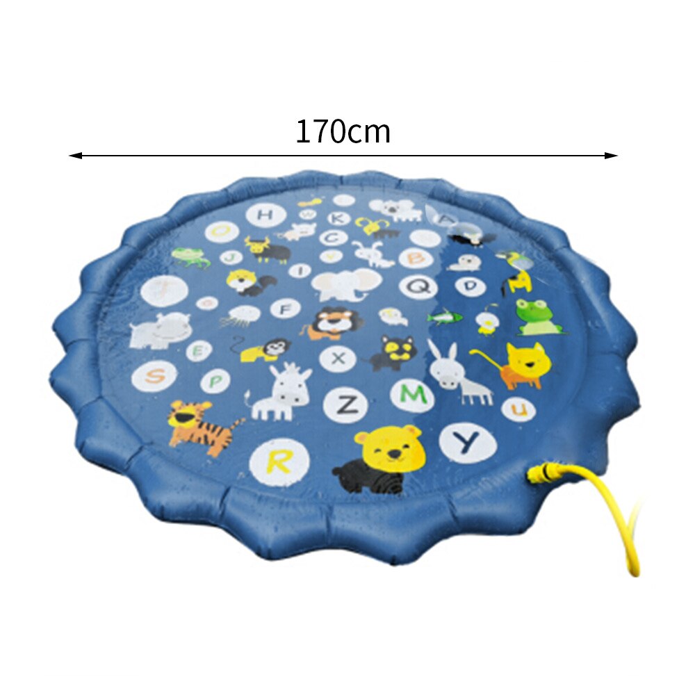 170/150/100cm PVC Sprinkling Swimming Pool Water Play mat Summer Lawn Games Pad Family Game Inflatable Spray Water Cushion Pat: Alphabet