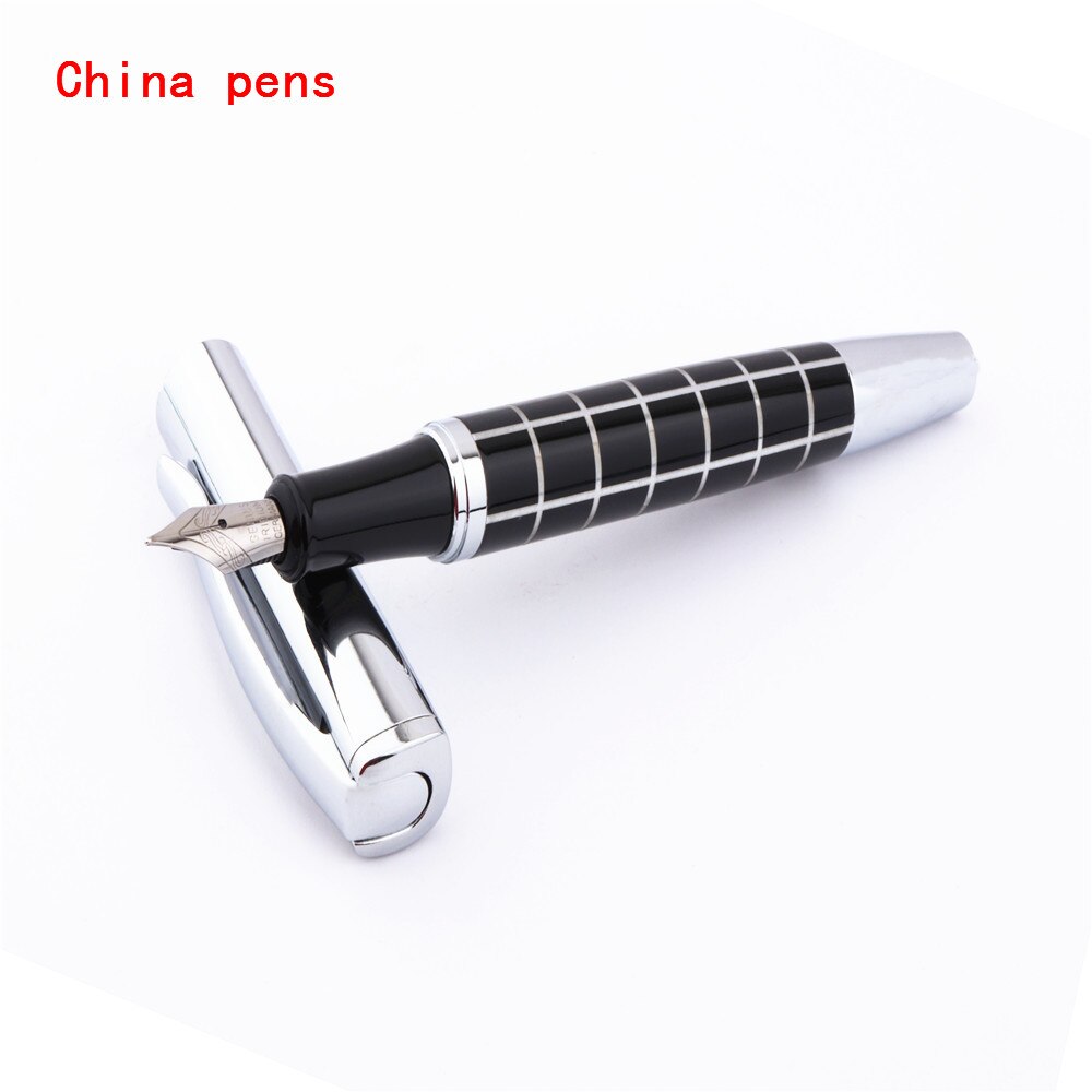 Luxury 819 Stainless steel Line Black Heavy big brand Business office Medium nib Fountain pen