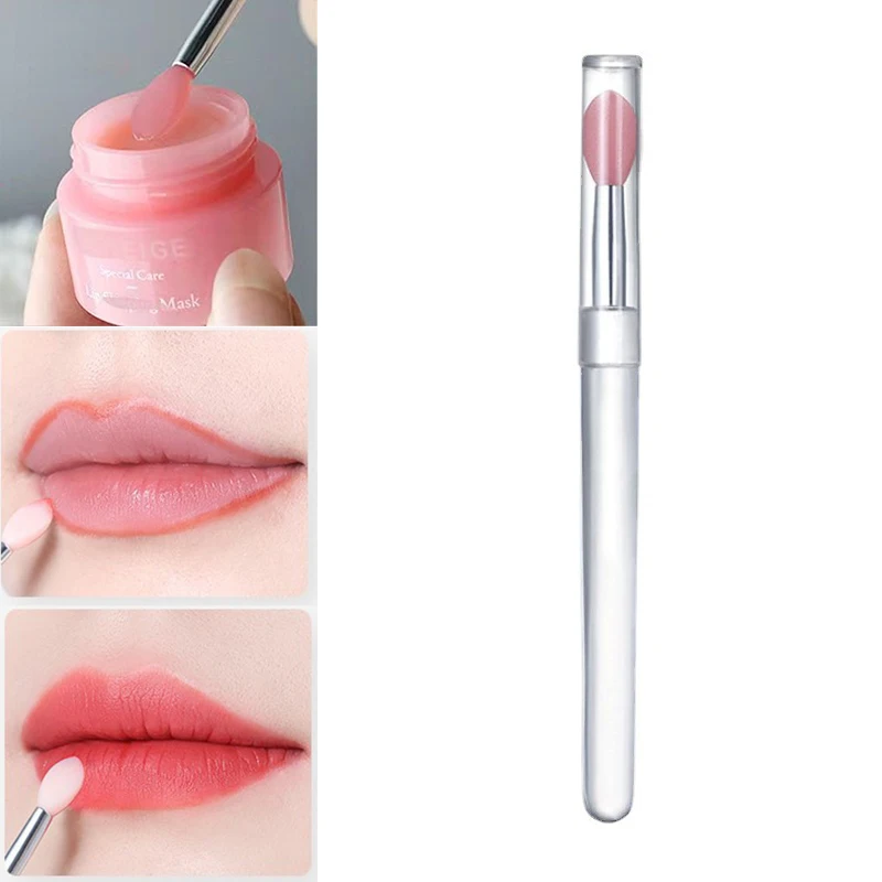Cepillo para mascarilla Facial de silicona de doble cabezal, cepillos de limpieza para masaje Facial, raspador de película de barro DIY, herramienta de cuidado Facial,: Morado