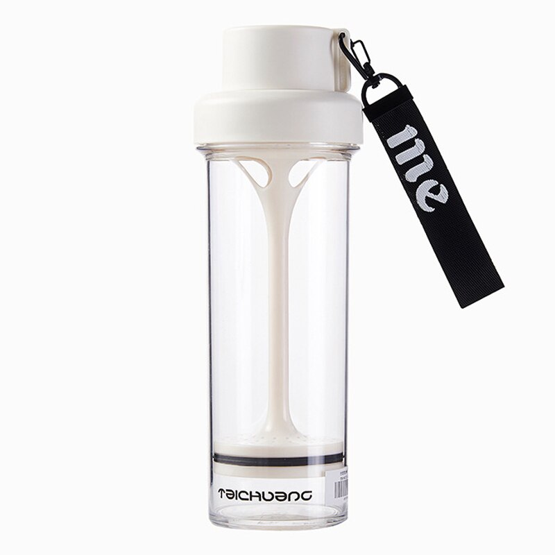 Nouveauté 4 couleur Streamer verre plastique 400ML longue crépine jus de citron TRITAN bouteille d'eau eau thé séparation tasse: 400ML 4