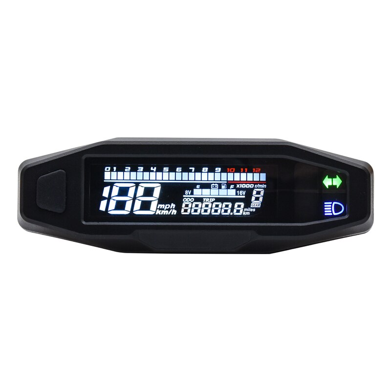 LCD Motorcycle Speedometer With Tachometer Digital Speedometer Carburetor meter With Bracket From Russian: only speedometer
