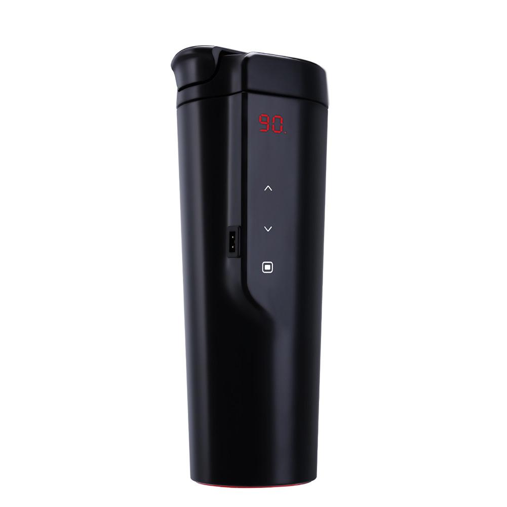 Intelligente Auto Elektrische Tasse Heizung Tasse Konstante Temperatur Wasser Tasse Einstellen Temperatur Auto Wasserkocher 12V Kochendes Wasser Wasserkocher: Schwarz