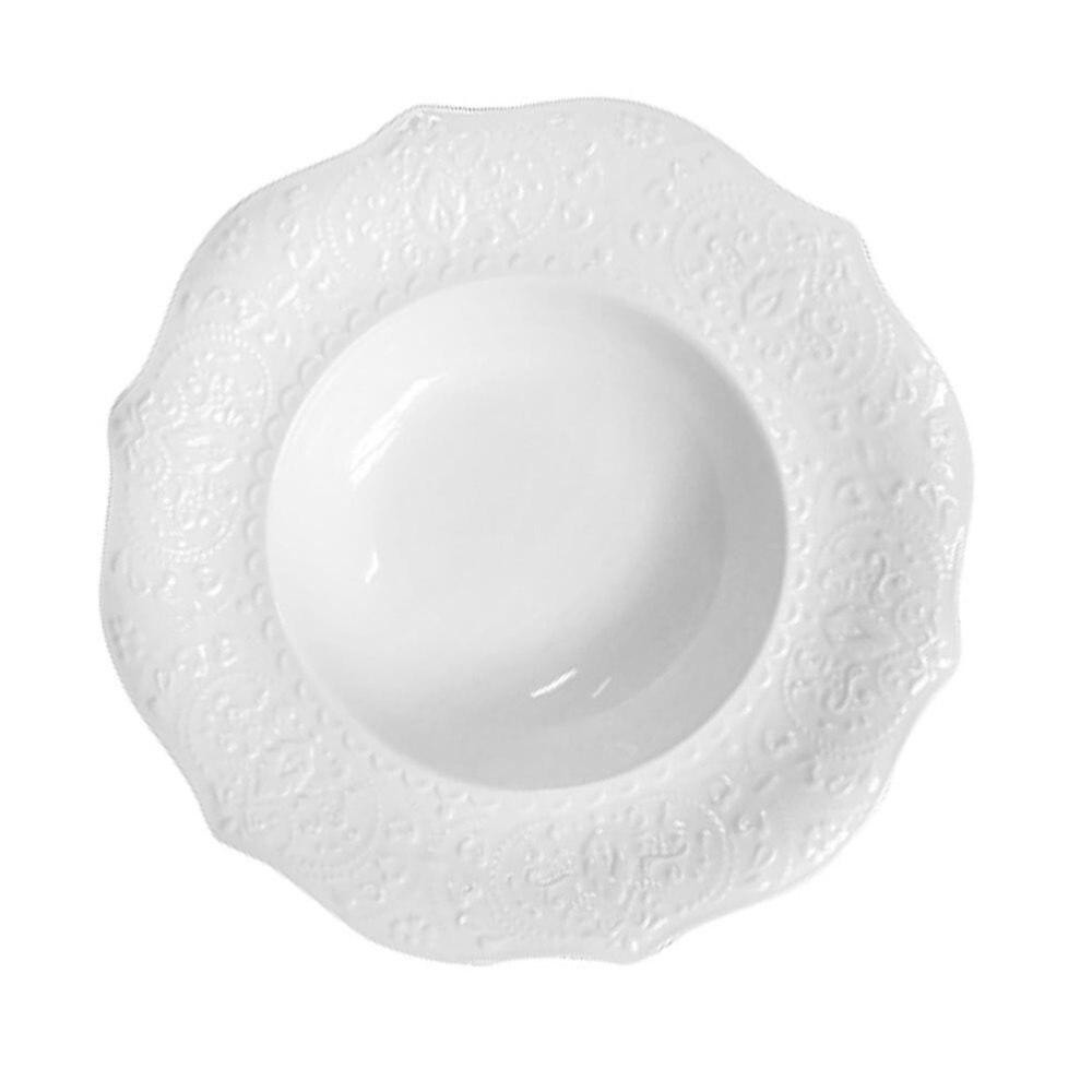 1Pc Dessertbord Thuis Plaat Pure Kleur Knoedel Plaat (8.25 Inch Wit): Default Title