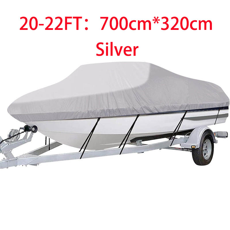 Yacht Boat Cover 11- 22FT Barco Boat Cover Anti-UV Waterproof Heavy Duty 190T Marine Trailerable Canvas Boat Accessories