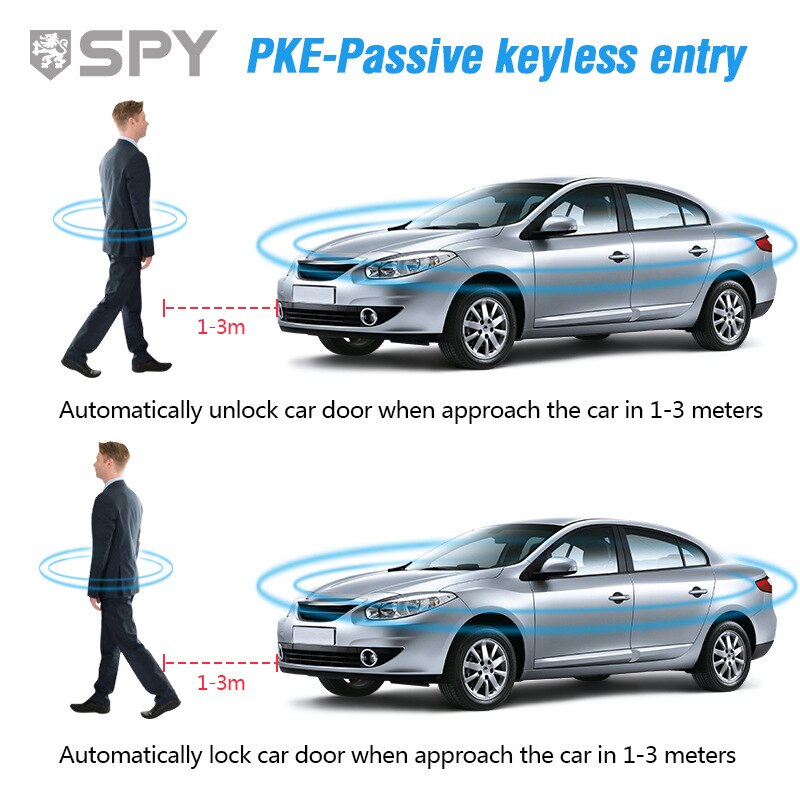 Keyless Entry System Fern Starten Motor Start Stop Taste Auto Alarm mit Autostart Zündung System Zentrale Schloss Automotive Pke