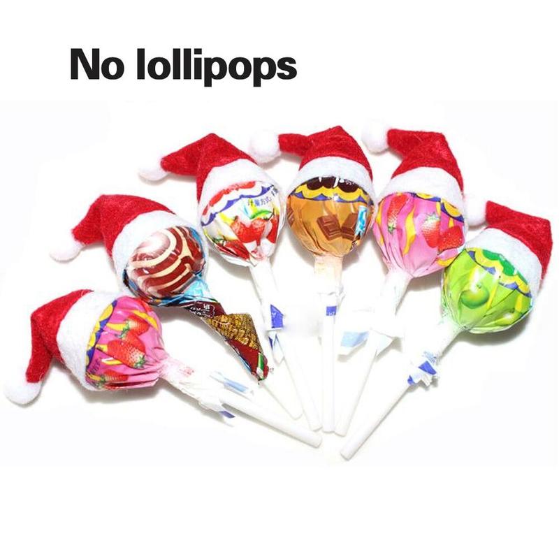 10 stuks kerst mini flanellen hoeden wijnfles doppen hoeden hoedendecoratie snoep mini boom hoeden kerst bruiloft lolly kerstman kerst  x1 s 5