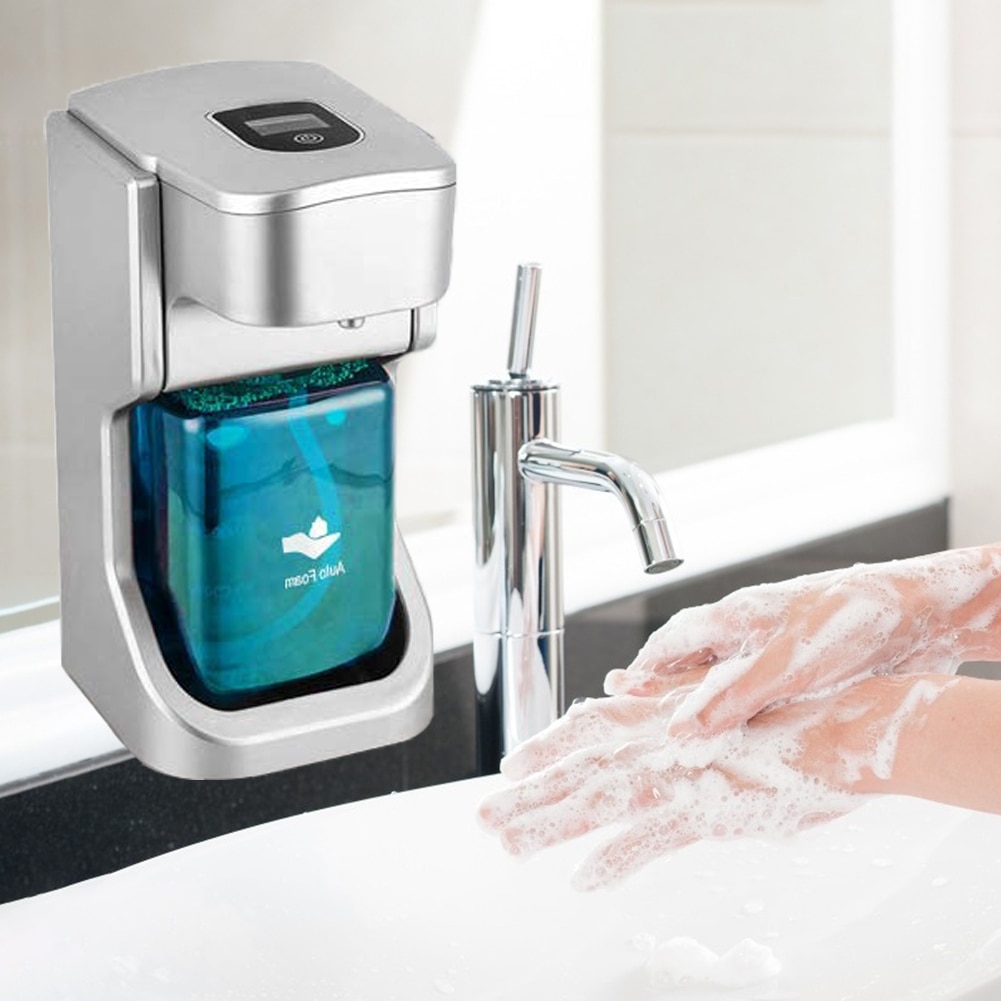 500ml Automatic Foam Soap Dispenser Smart Sensor Foam Liquid Soap Hand Cleaner Automatic Wall Mounting ABS Hand Cleaning