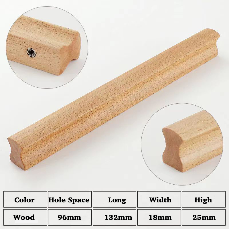 Manija de muebles de madera de nogal, perillas para cajones tiradores para gabinetes de cocina manijas largas perillas para armarios y cajones tirador para armario: TRANSPARENT