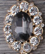 10 stk/parti 25mm*31mm diamantknapper i gyllen legering flatback dekorasjoner akryl rhinestone knapp gjør-det-selv bryllup tilbehør: Nr. .6