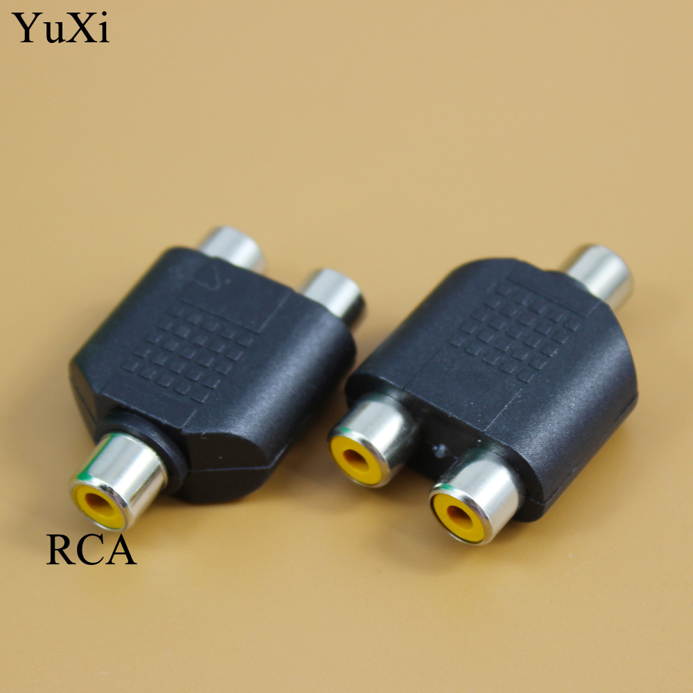 3.5mm/6.35 honkontakter  to 2 rca-hankontakter f/m eller m/f-hankontakter  to 2 dubbel rca-honkontakter av-stereoljudadapter y-kontakt splitterkontakt: Rosa guld