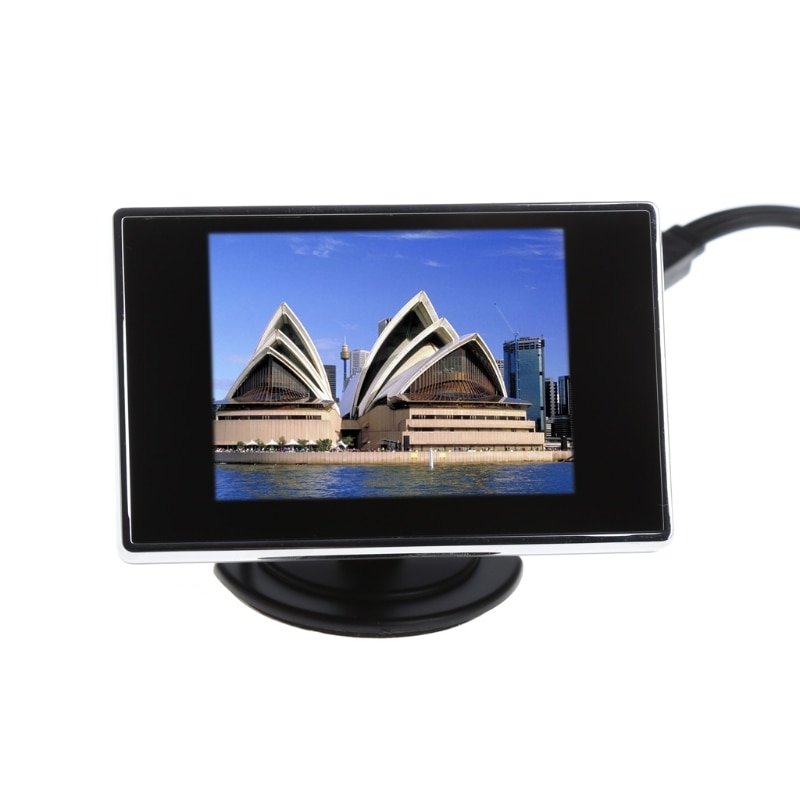 Mini pantalla TFT LCD a Color de 3,5 pulgadas, DVD, VCD, para cámara de respaldo de Vista trasera de coche