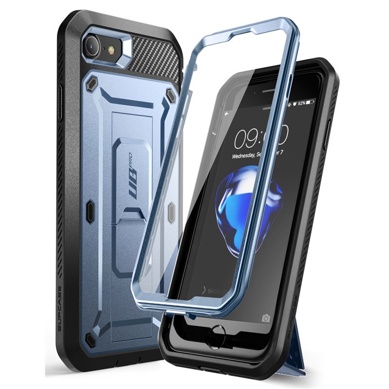 SUPCASE pour iPhone SE 2022 étui pour iPhone 7/8 étui UB Pro étui robuste étui avec protecteur d&#39;écran intégré: Cerulean